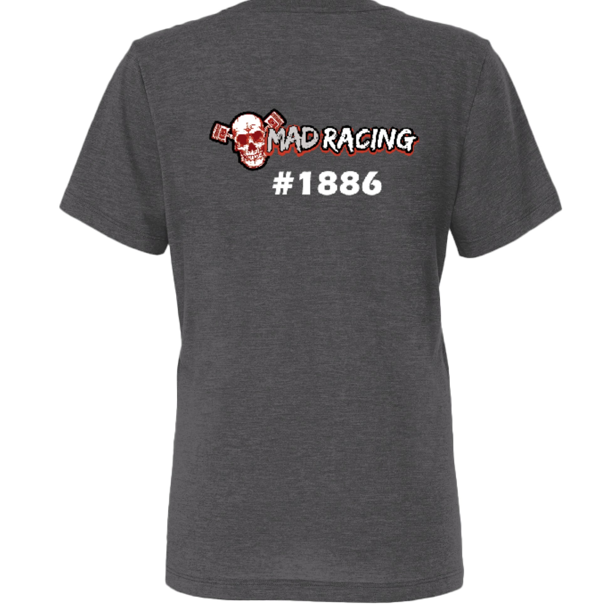 Solid Dark Grey Triblend - BACK